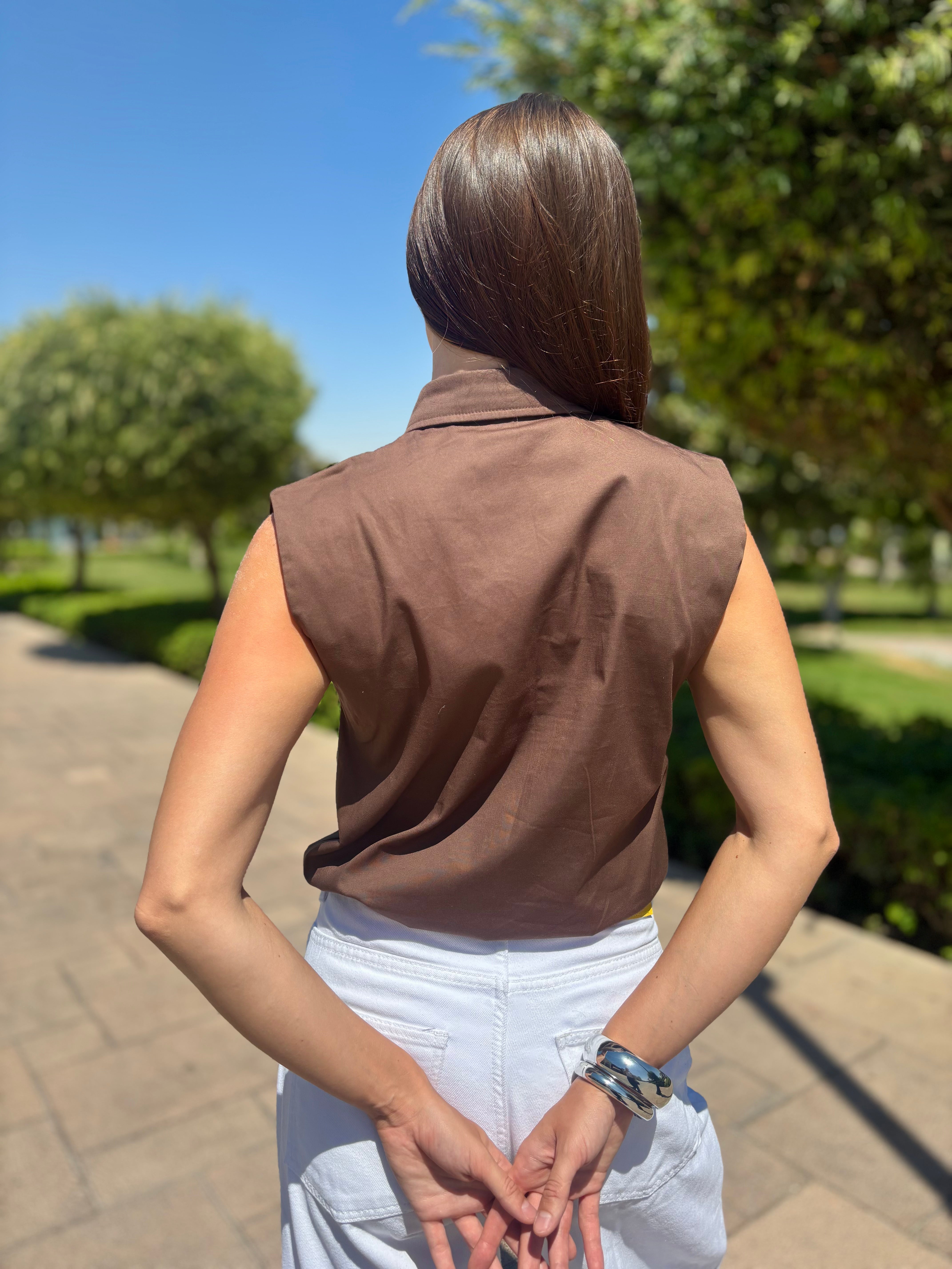Cropped Ballon Vest