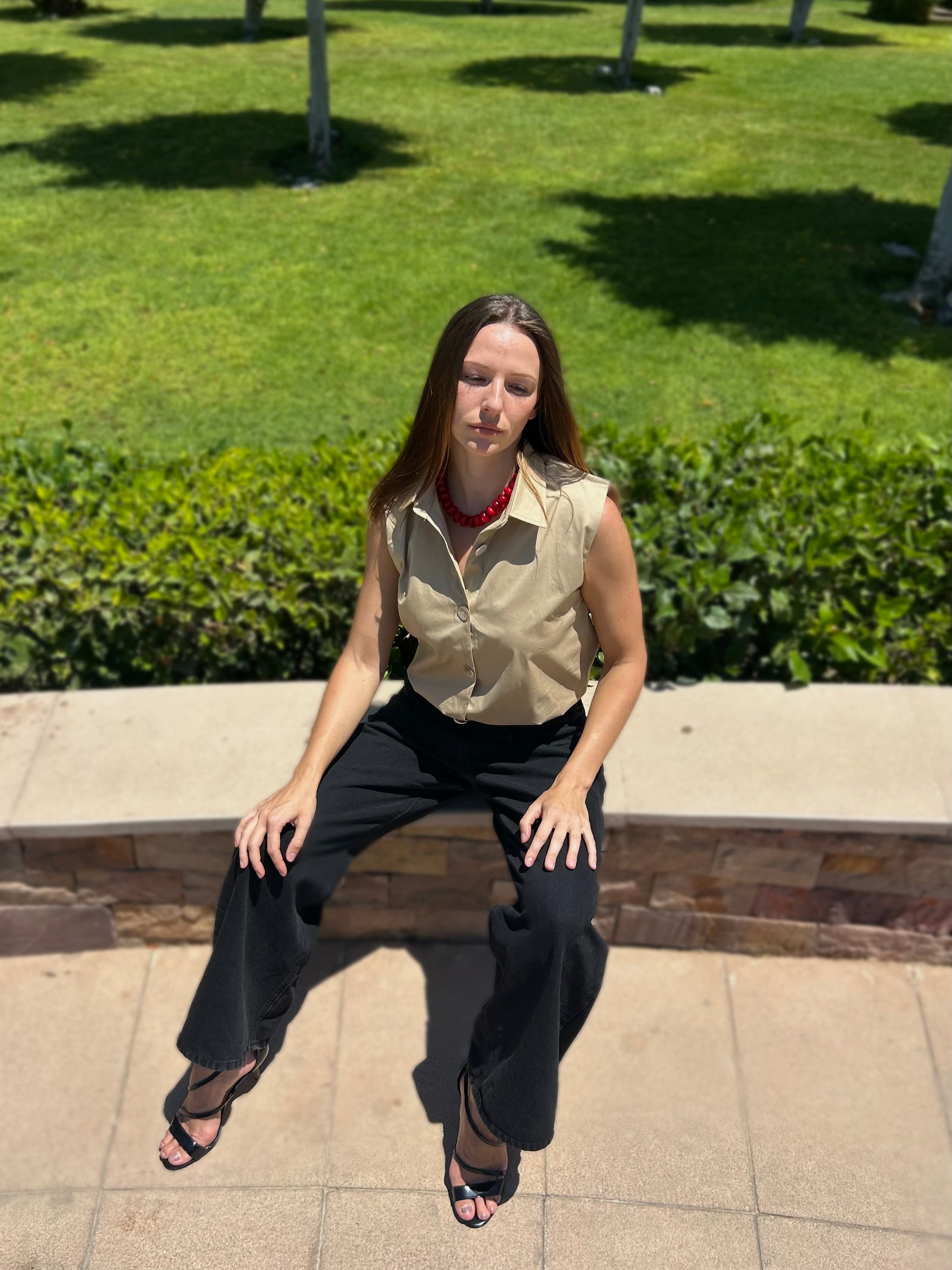 Cropped Ballon Vest