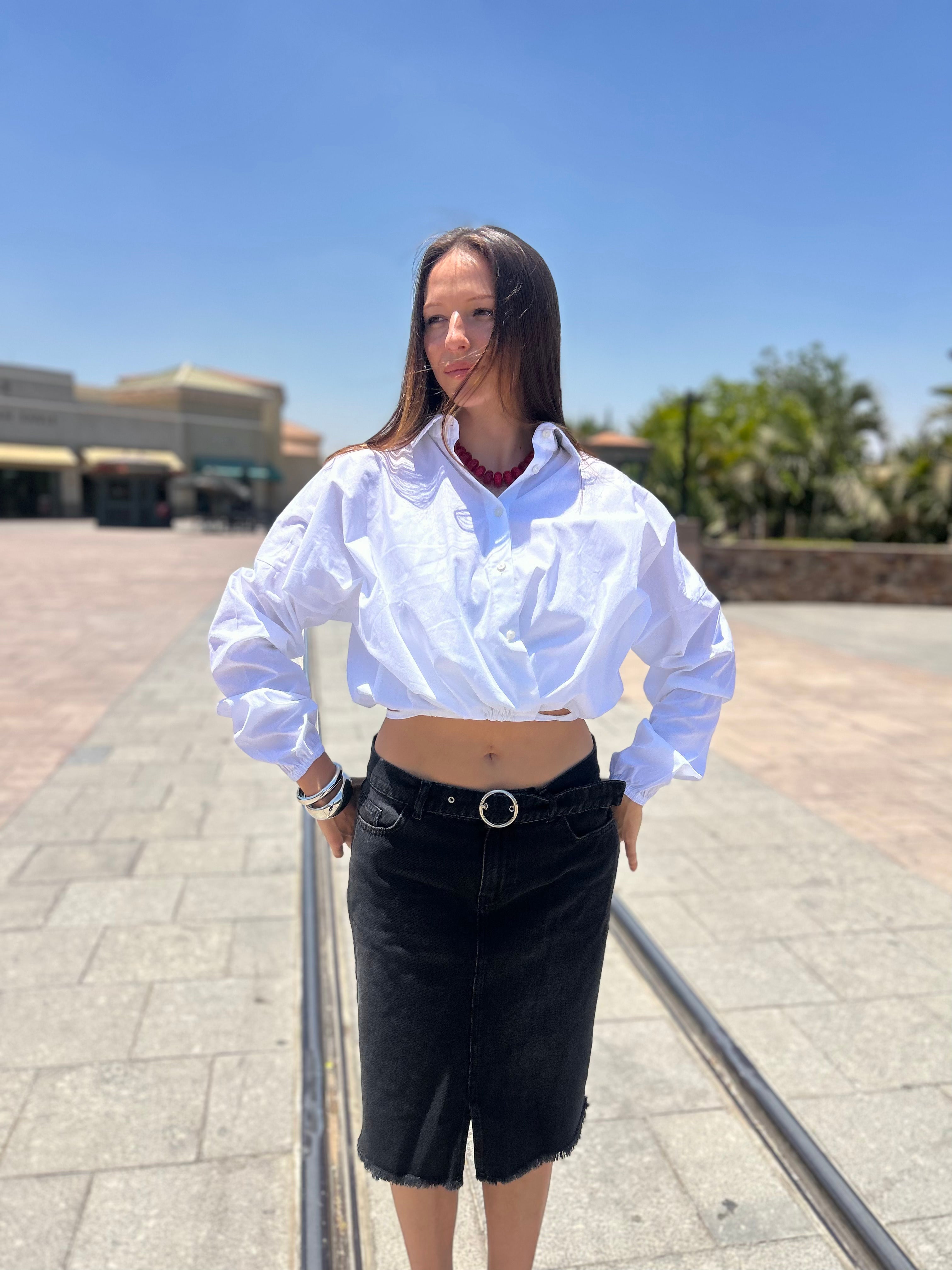 Balloon Poplin Shirt