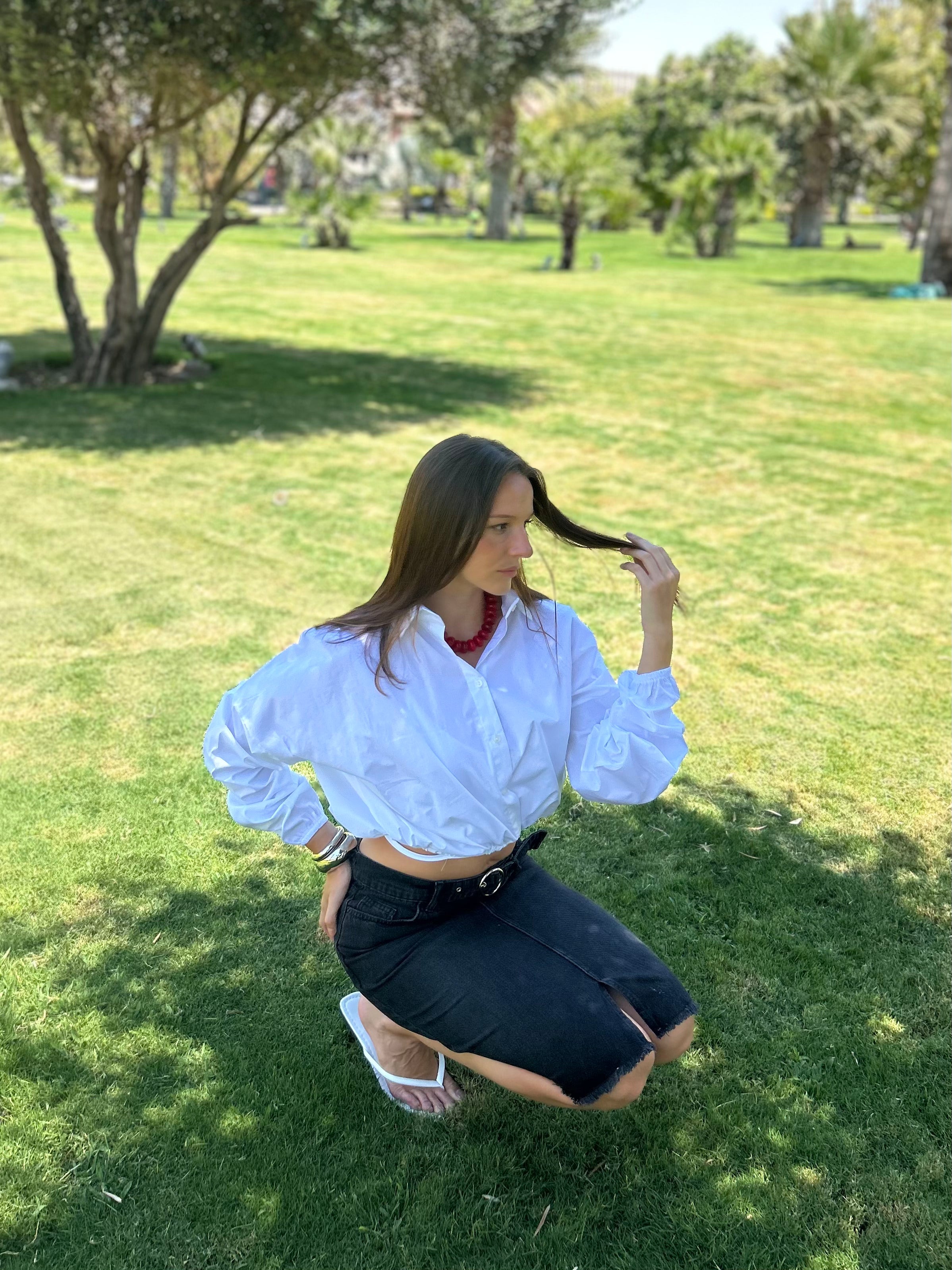 Balloon Poplin Shirt