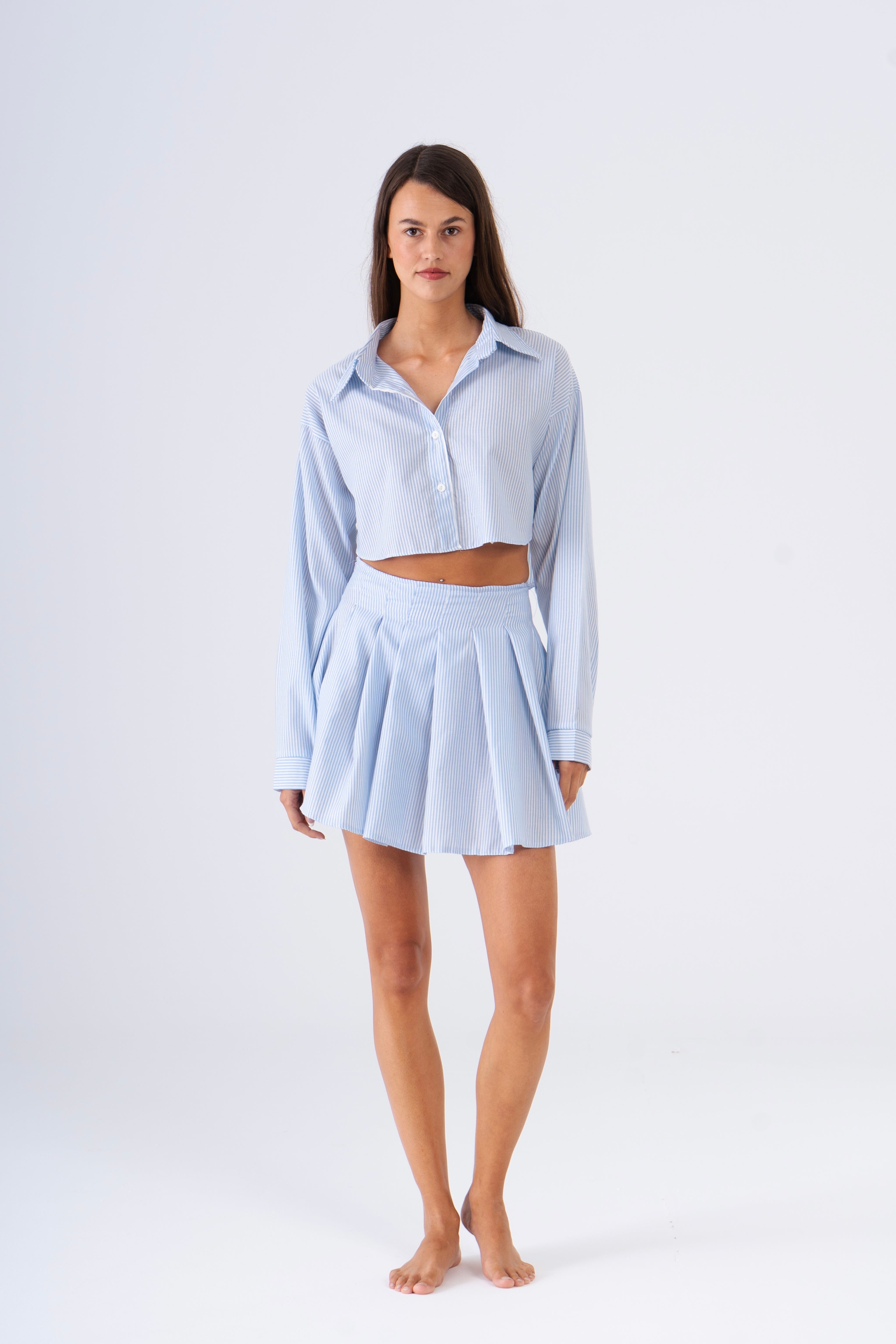 Striped Cropped Chemise