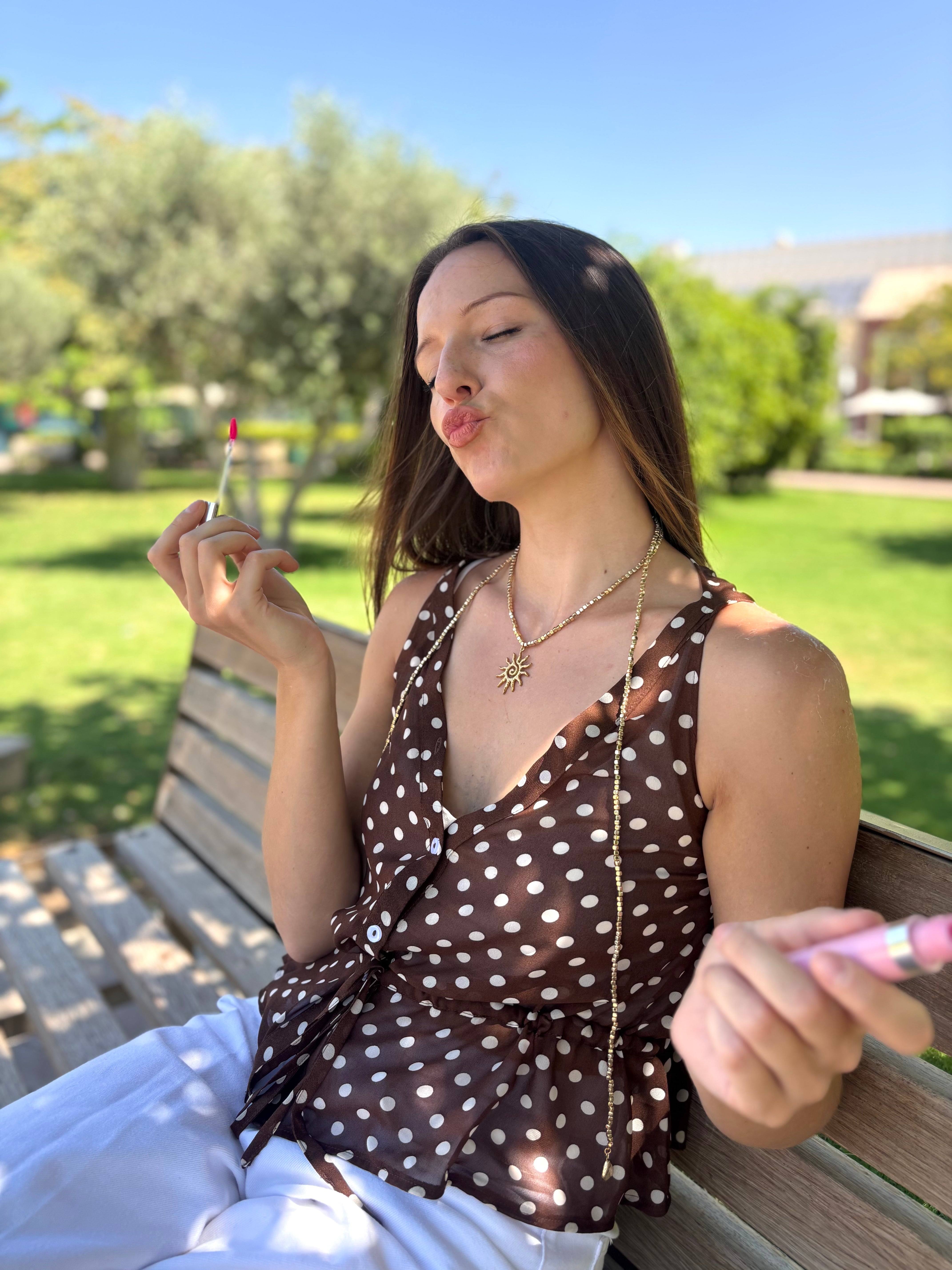 Chiffon Polka Dots Top