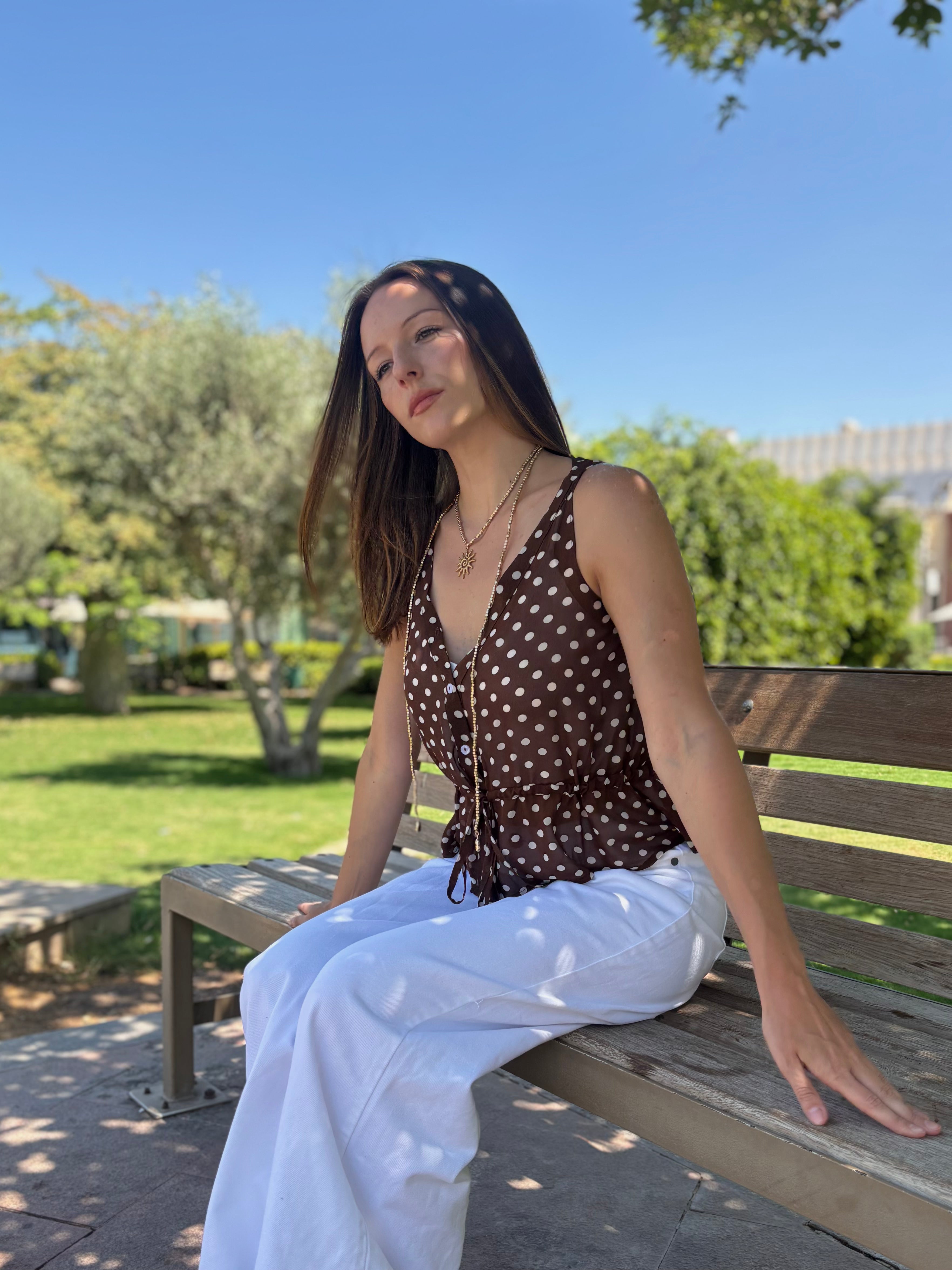 Chiffon Polka Dots Top