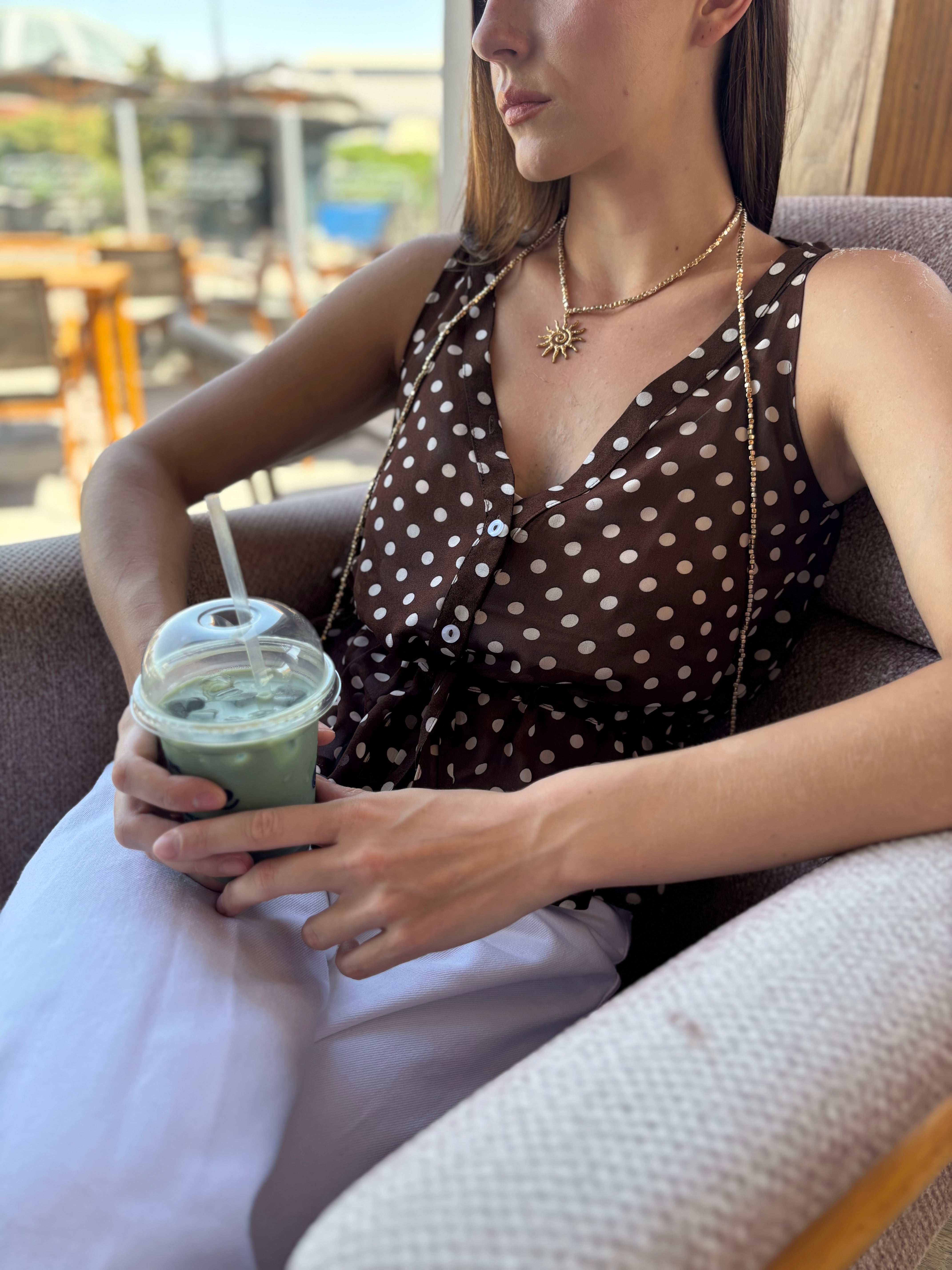 Chiffon Polka Dots Top
