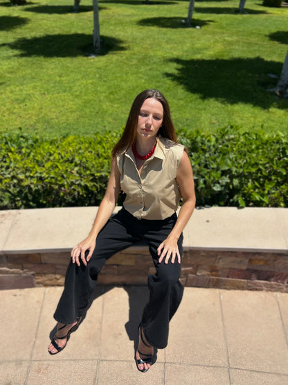 Cropped Ballon Vest