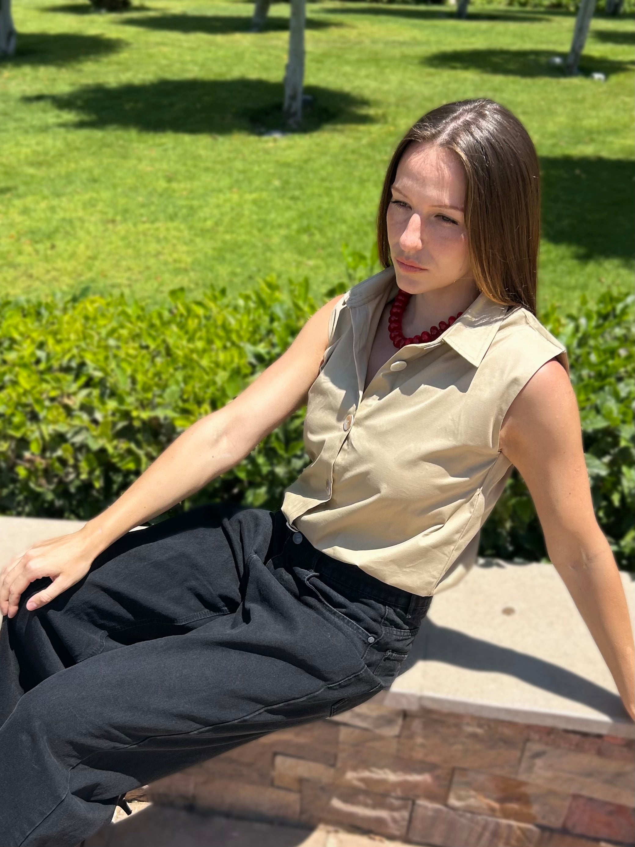 Cropped Ballon Vest
