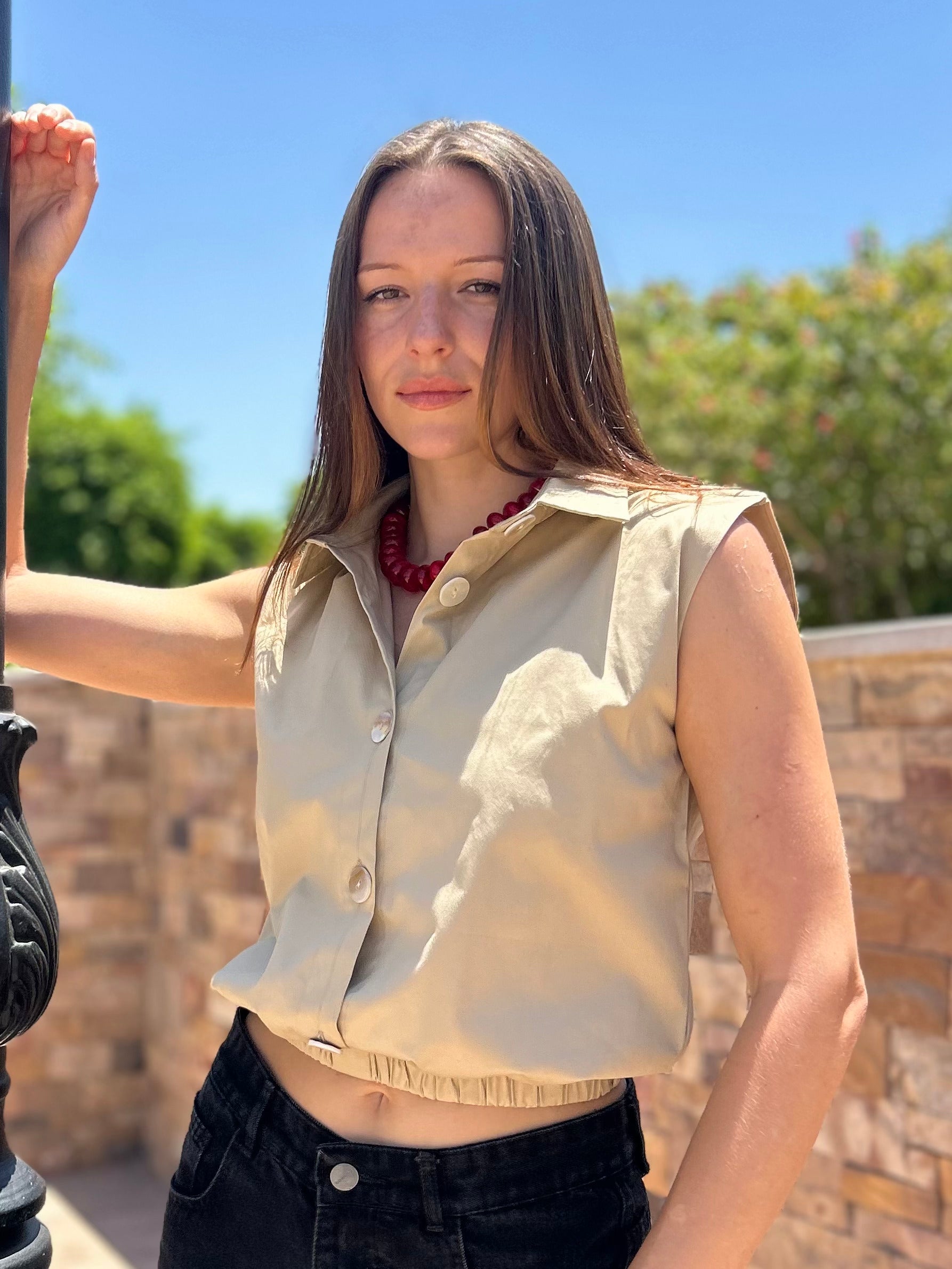 Cropped Ballon Vest