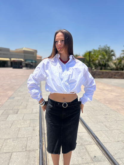 Balloon Poplin Shirt