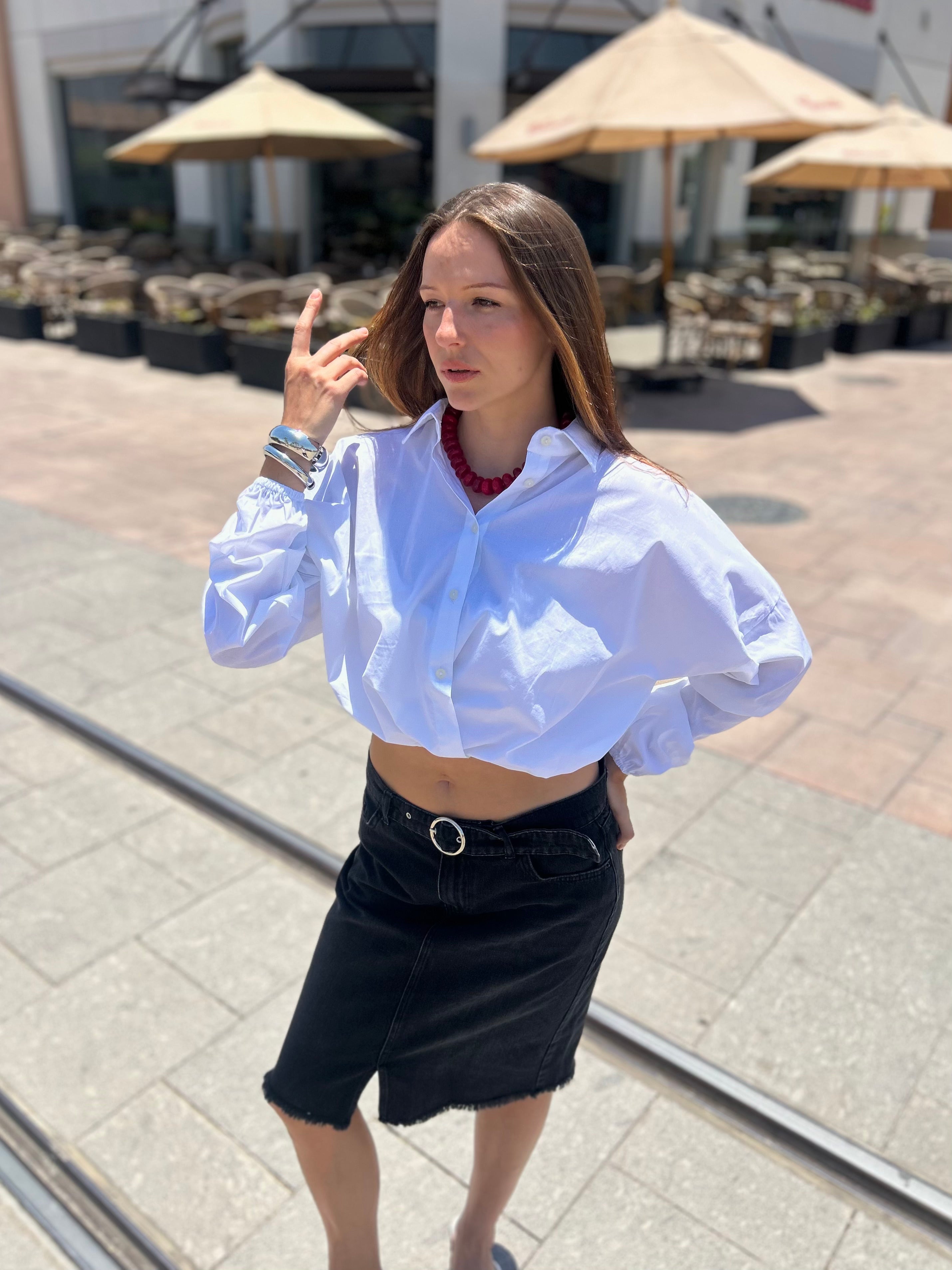 Balloon Poplin Shirt